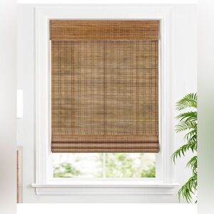 LazBlinds Cordless Bamboo Roman ShadesLight Filtering